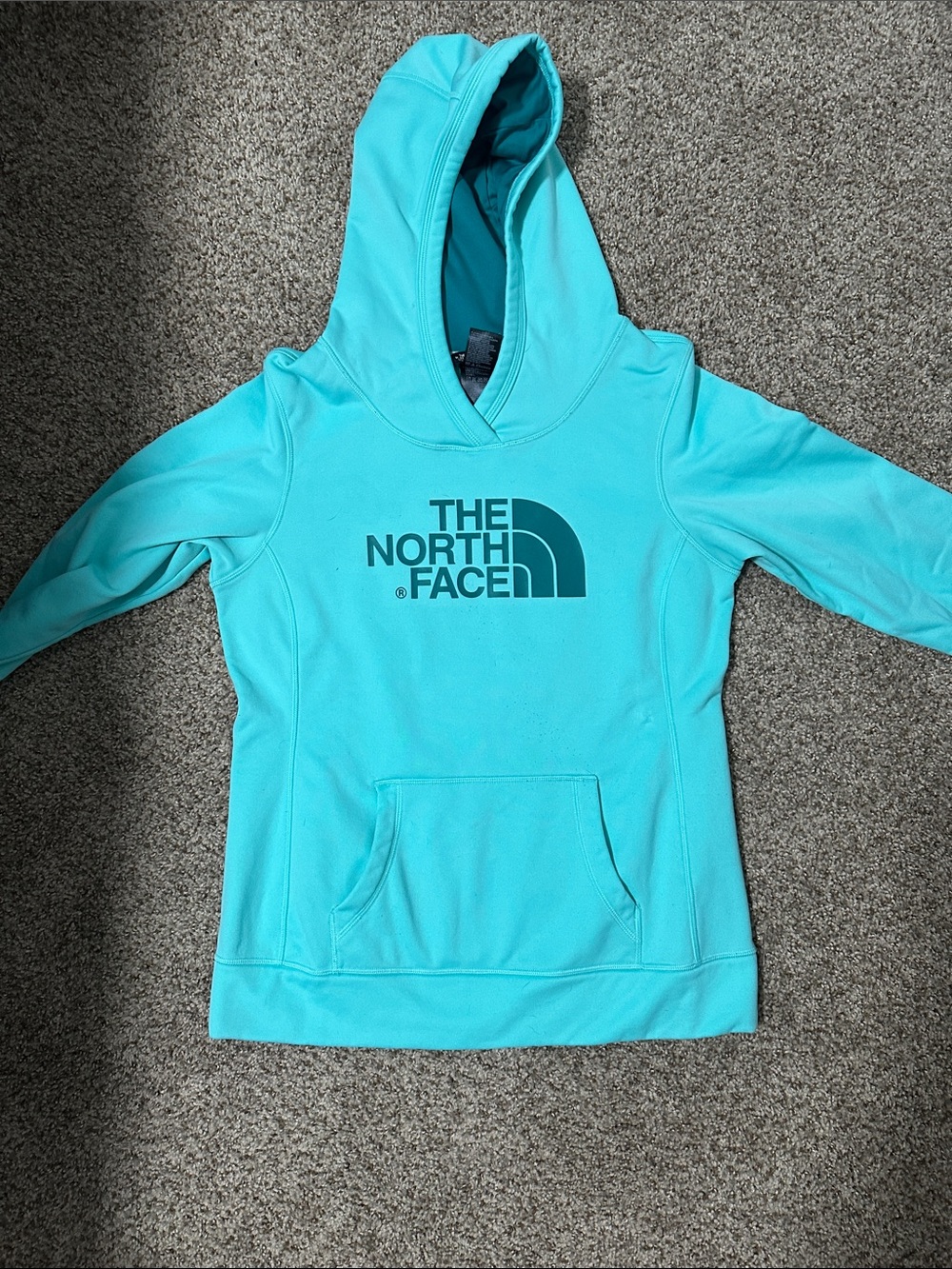 The North Face Kids' Teal Hoodie Shirt - Lightweight Pullover